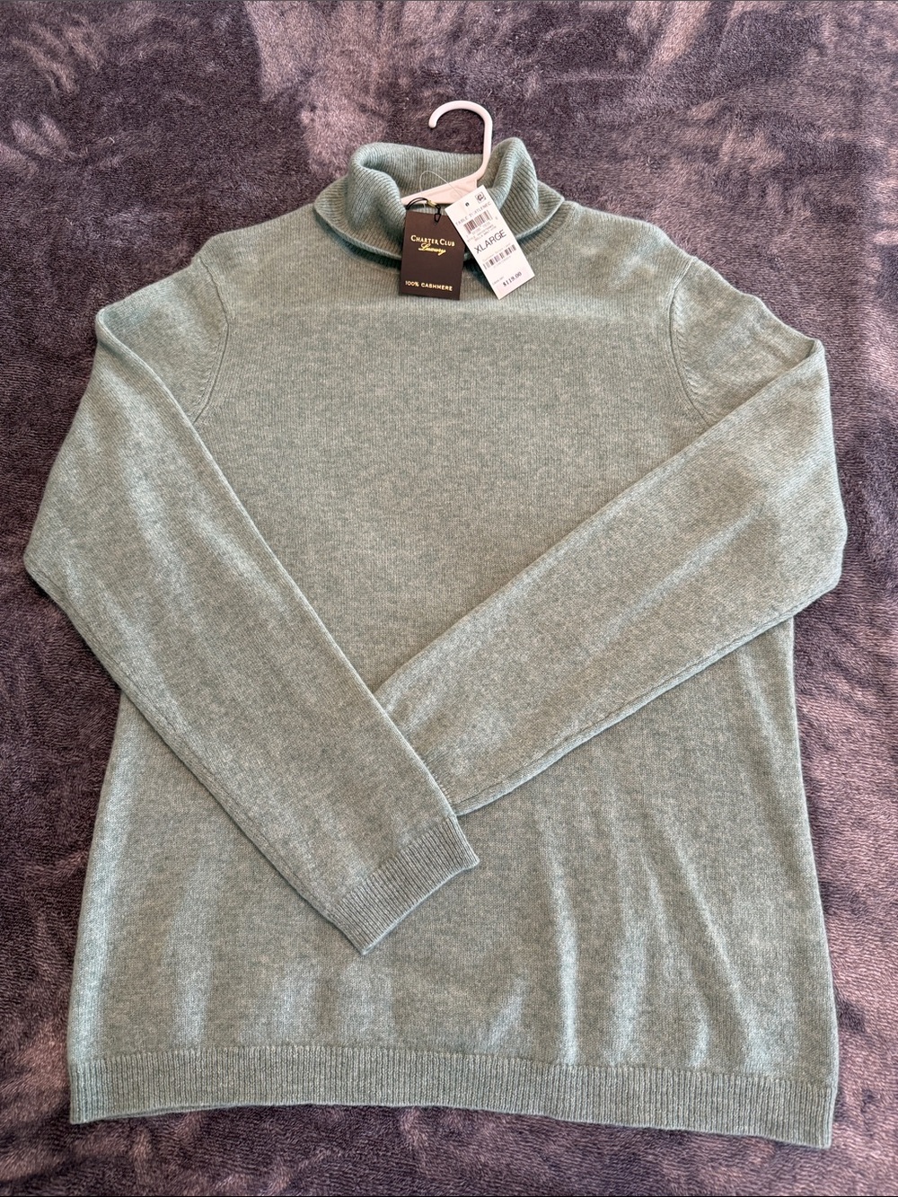 Charter Club 100% Cashmere Turtleneck Sweater in Mint NWT